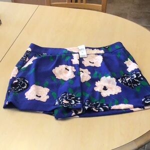 ANN TAYLOR Factory Blue Floral Women’s Shorts size 10